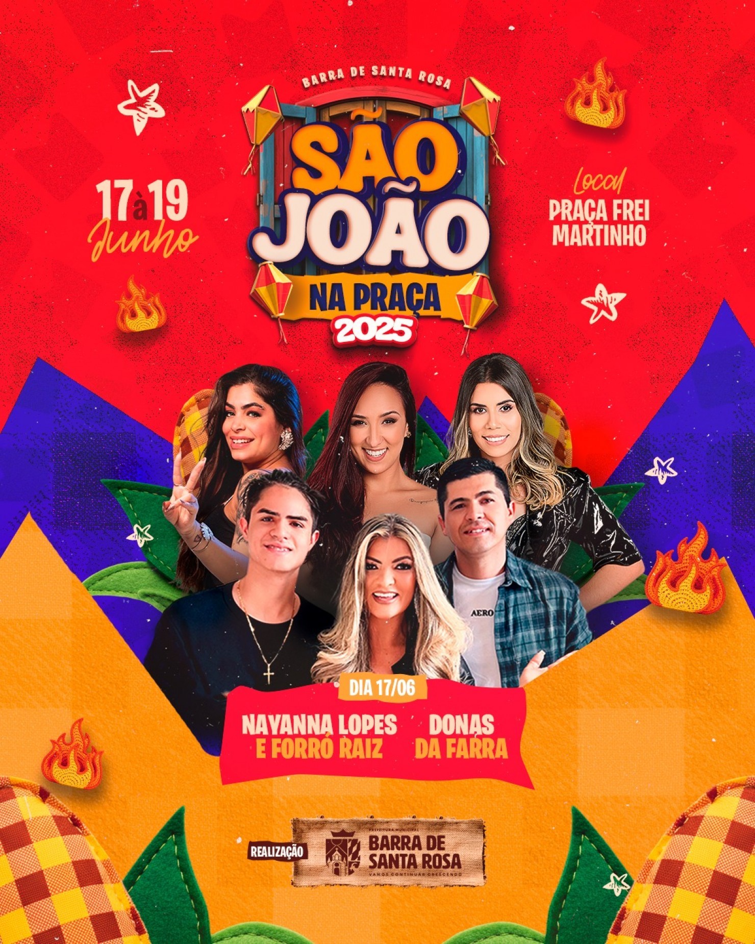 🎤 São João na Praça 2025 começa nesta terça-feira em Barra de Santa Rosa
