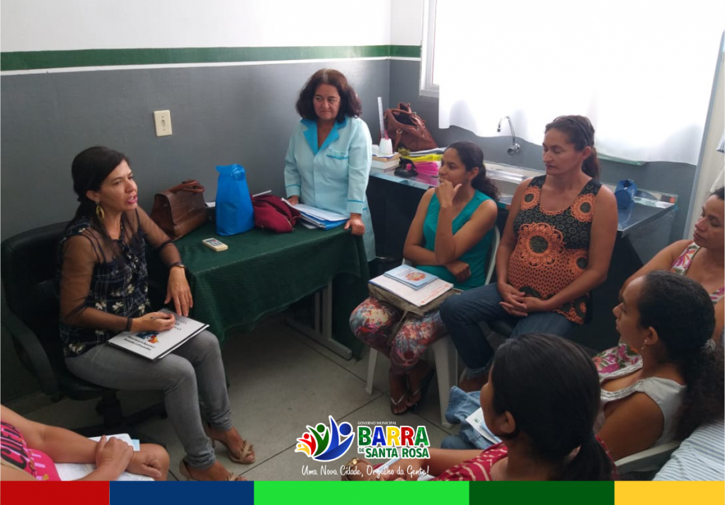 Roda de conversa com o grupo de gestantes da UBS Riacho da Cruz, juntamente com a Fisioterapeuta Claudia